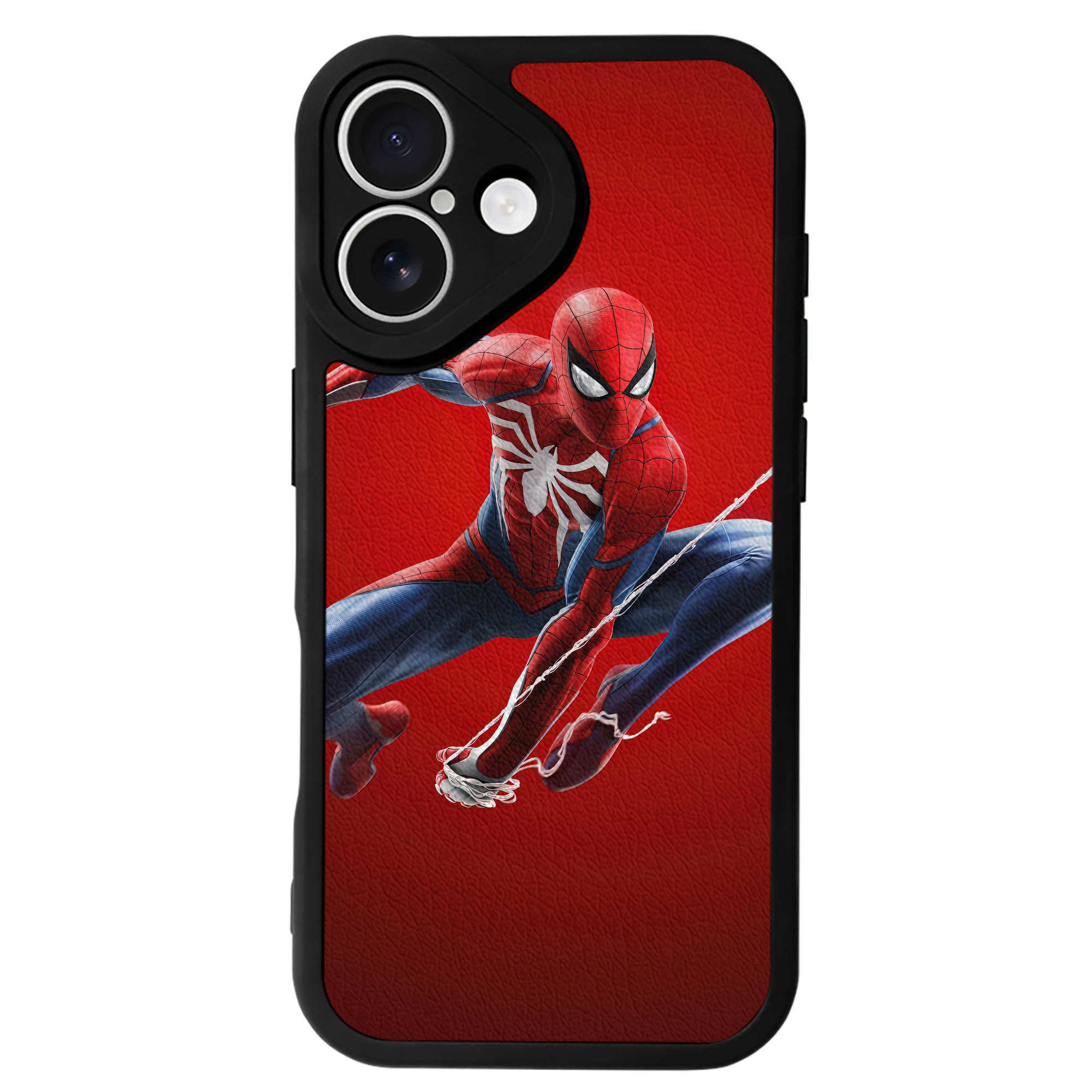 （画像用） Spider Man スパイダーマン 【iPhone 16シリーズ対応】シリコンスマホケース（レザー調） 材質：シリコン